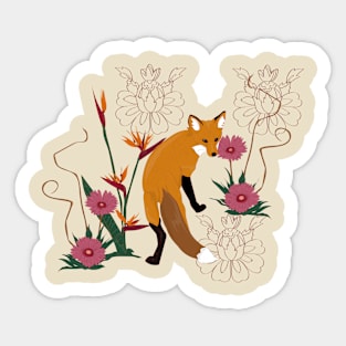 Foxie Glance Sticker